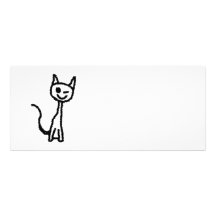 Gato negro, guiñando comunicado personalizado