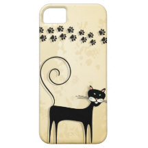 Gato negro iPhone 5 Case-Mate protector