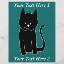 Gato negro lindo tarjetón