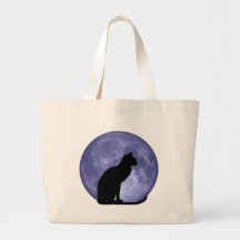 Gato negro, luna azul bolsas