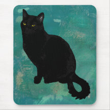 Gato negro Mousepad