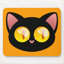 Gato negro Mousepad de Halloween Tapete De Ratón
