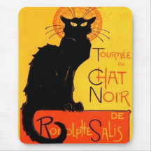 Gato negro Noir Mousepad de la charla…