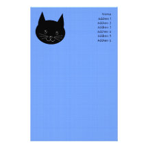 Gato negro papelería personalizada