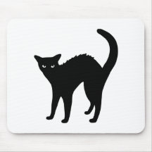 Gato negro tapetes de raton