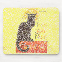 Gato negro tapetes de ratones