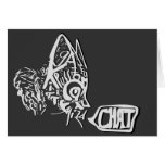 Gato Notecard del Palabra-Arte de la "charla" -- B Felicitación