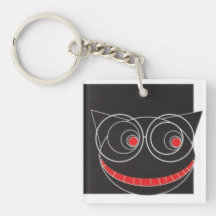 Gato oscuro de Cheshire Llaveros