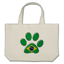 Gato patriótico brasileño bolsas