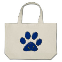 Gato patriótico europeo bolsa lienzo