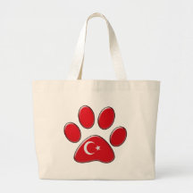 Gato patriótico turco bolsa lienzo