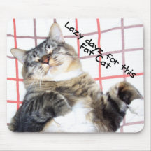 Gato perezoso de Tuffy Alfombrillas De Ratones