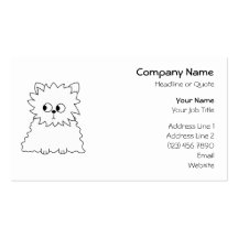 Gato persa blanco plantillas de tarjetas de visita