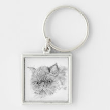 gato persa llaveros personalizados