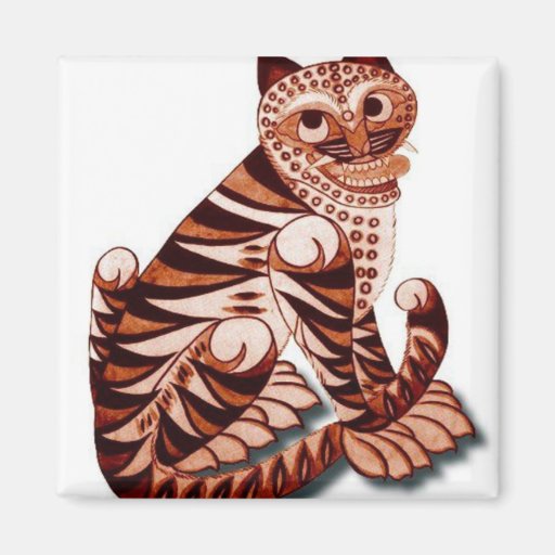 Gato popular Magnet_Square Imanes
