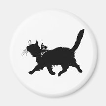 Gato Prancing Imán De Frigorífico