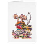 Gato que cocina notecard tarjetón