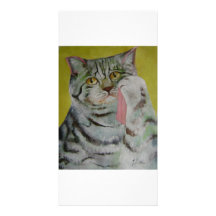 gato que llora tarjeta fotográfica