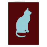 Gato retro - espacio en blanco tarjetón