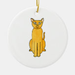 Gato rojo de Shorthair del jengibre Ornamentos De Reyes Magos