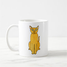 Gato rojo de Shorthair del jengibre Tazas