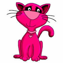 Gato rosado brillante de la escultura de la foto esculturas fotográficas