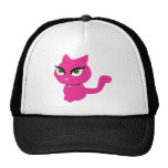 Gato rosado del gatito gorras