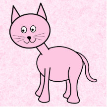 Gato rosado lindo. Antecedentes rosados. Historiet Esculturas Fotográficas