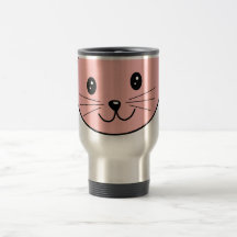 Gato rosado tazas de café