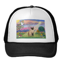 Gato siamés - ángel de la nube gorros  