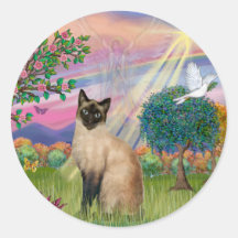 Gato siamés - ángel de la nube pegatinas  