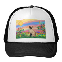 Gato siamés - estrella del día gorro de camionero