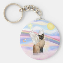 Gato siamés - nubes llaveros personalizados