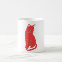 Gato siamés rojo tazas de café