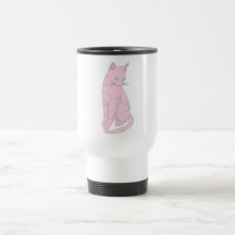 Gato siamés rosado taza