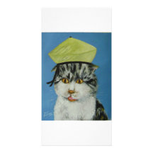 gato sorprendido tarjetas con fotos personalizadas