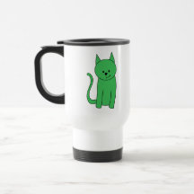 Gato verde tazas