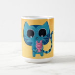 Gato y cerdo lindos del gatito tazas de café