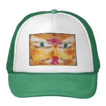 Gato y pájaro - arte abstracto - Paul Klee Gorra