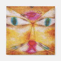 Gato y pájaro - arte abstracto - Paul Klee Iman De Nevera