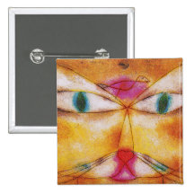 Gato y pájaro - arte abstracto - Paul Klee Pin
