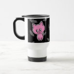 Gato y palos rosados taza de café