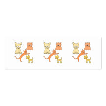 Gatos amarillos y anaranjados tarjeta de visita