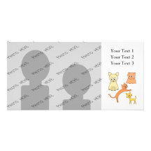 Gatos amarillos y anaranjados tarjetas personales con fotos