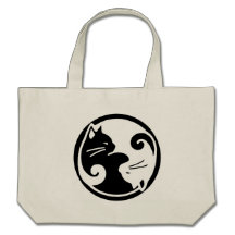 Gatos de Yin Yang Bolsas De Mano