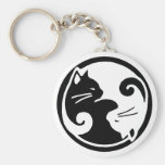 Gatos de Yin Yang Llavero