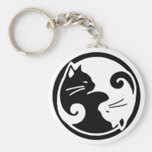 Gatos de Yin Yang Llavero