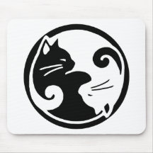 Gatos de Yin Yang Tapete De Ratones