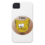 Gatos del amor de la identificación 4/4S I de la c iPhone 4 Protectores