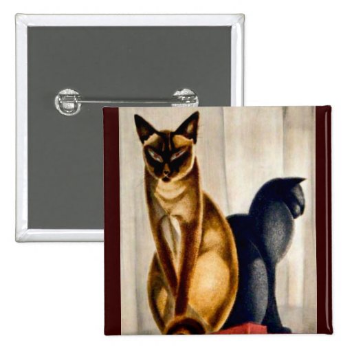 Gatos del art déco pin
